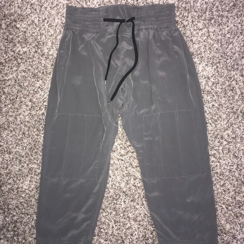 Diane Von Furstenberg Gray draw string pants